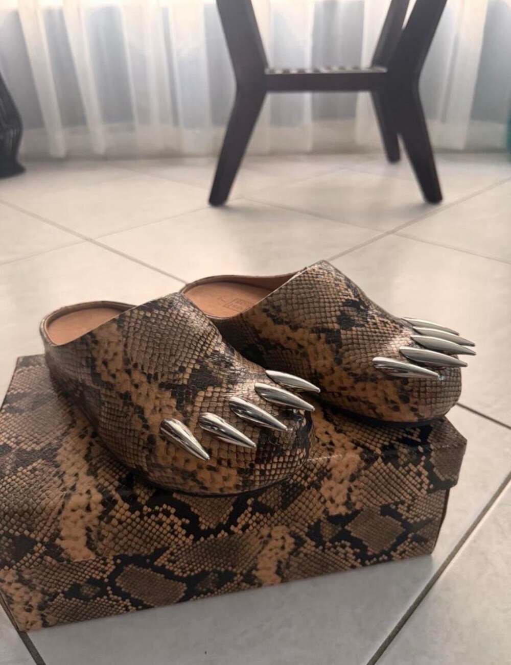 Bravest Studios Snake Claw Mule Size 7 Tan